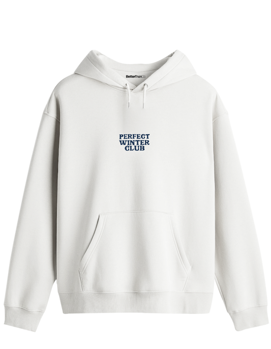 Winter Club Baskılı Unisex Kapüşonlu Yaka Hoodie