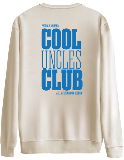 Cool Uncles Club Baskılı Bisiklet Yaka Oversize Sweatshirt
