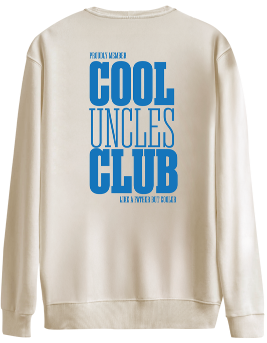 Cool Uncles Club Baskılı Bisiklet Yaka Oversize Sweatshirt