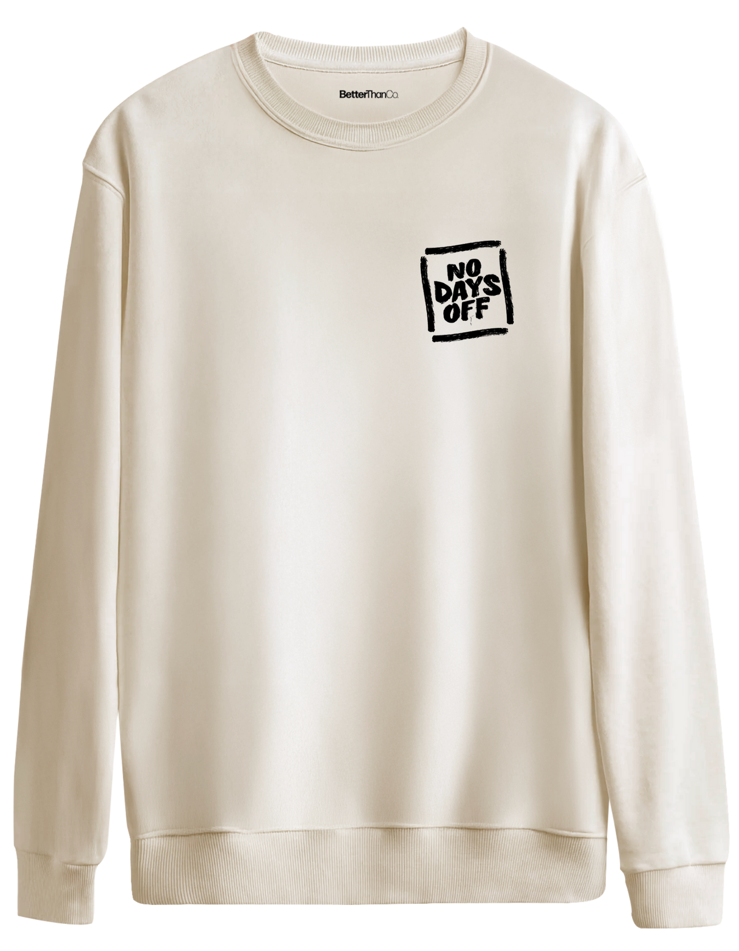 Day Off Baskılı Bisiklet Yaka Oversize Sweatshirt