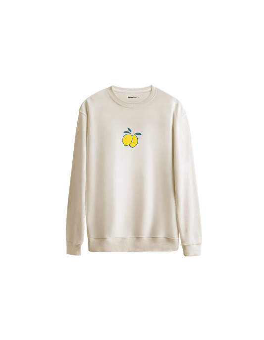 Lemonade Baskılı Oversize Bisiklet Yaka Çocuk Sweatshirt