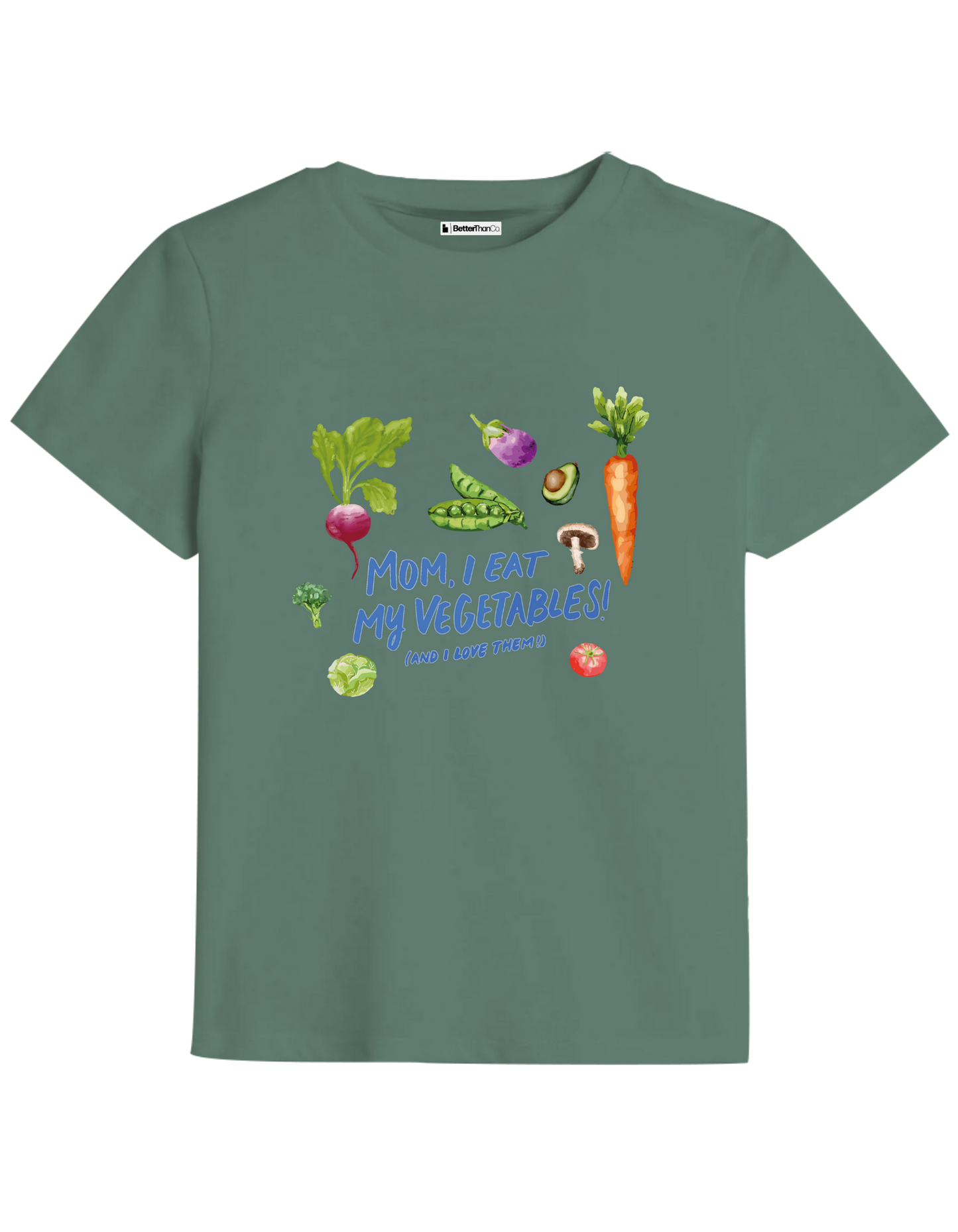 Veggies Baskılı Bisiklet Yaka Çocuk t-shirt