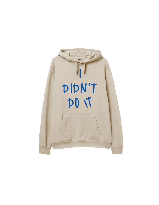 Didn't Do It Baskılı Oversize Kapüşonlu Çocuk Hoodie