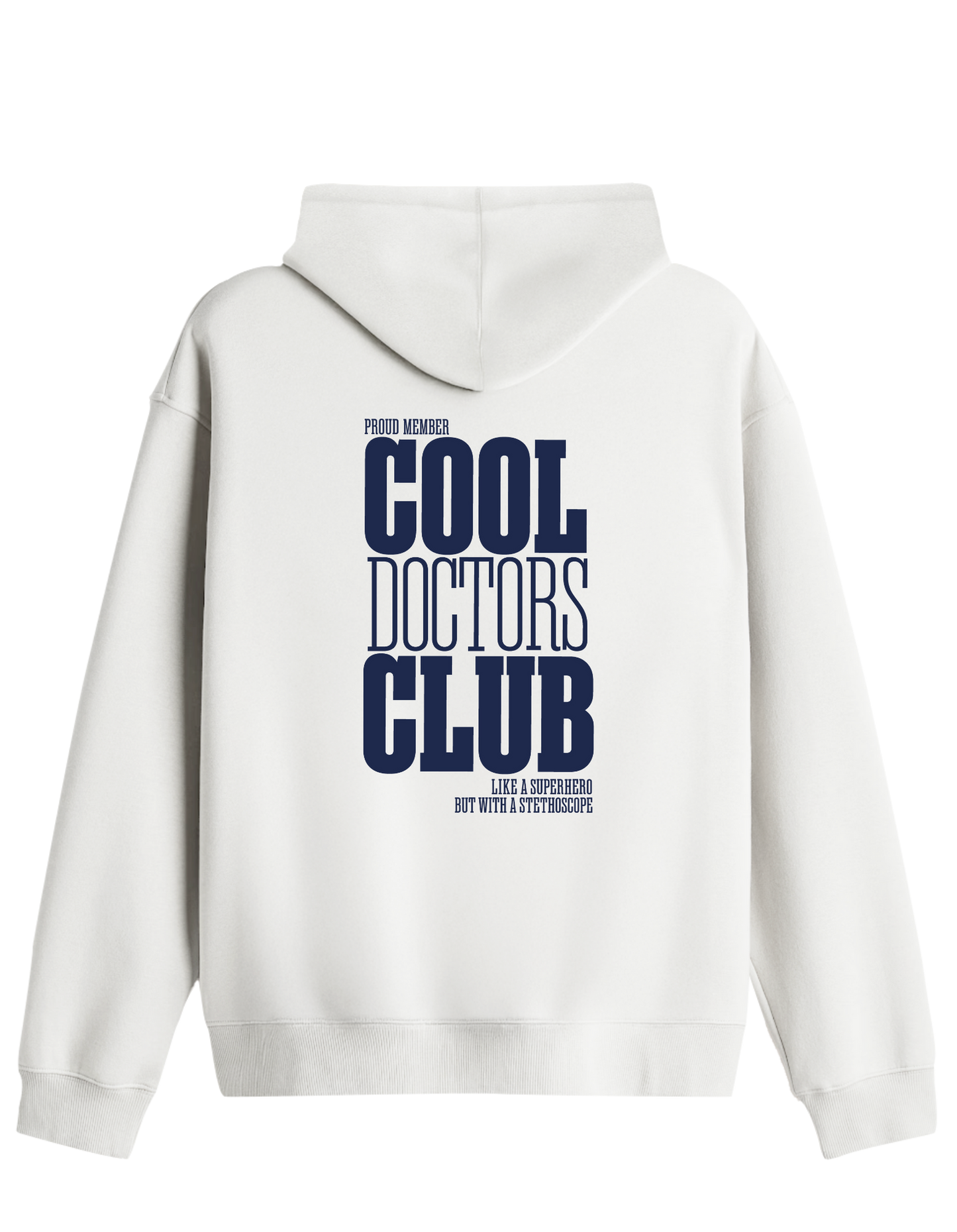 Cool Doctors Club Baskılı Unisex Kapüşonlu Yaka Hoodie