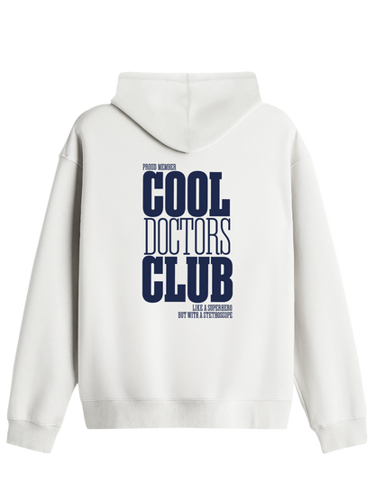 Cool Doctors Club Baskılı Unisex Kapüşonlu Yaka Hoodie
