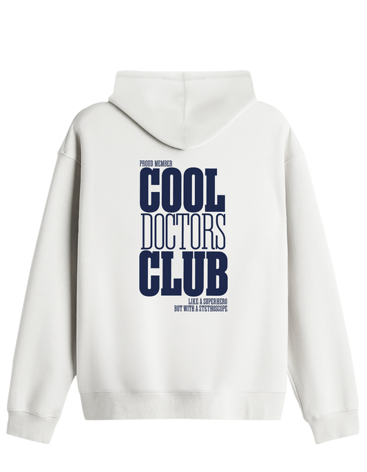 Cool Doctors Club Baskılı Unisex Kapüşonlu Yaka Hoodie