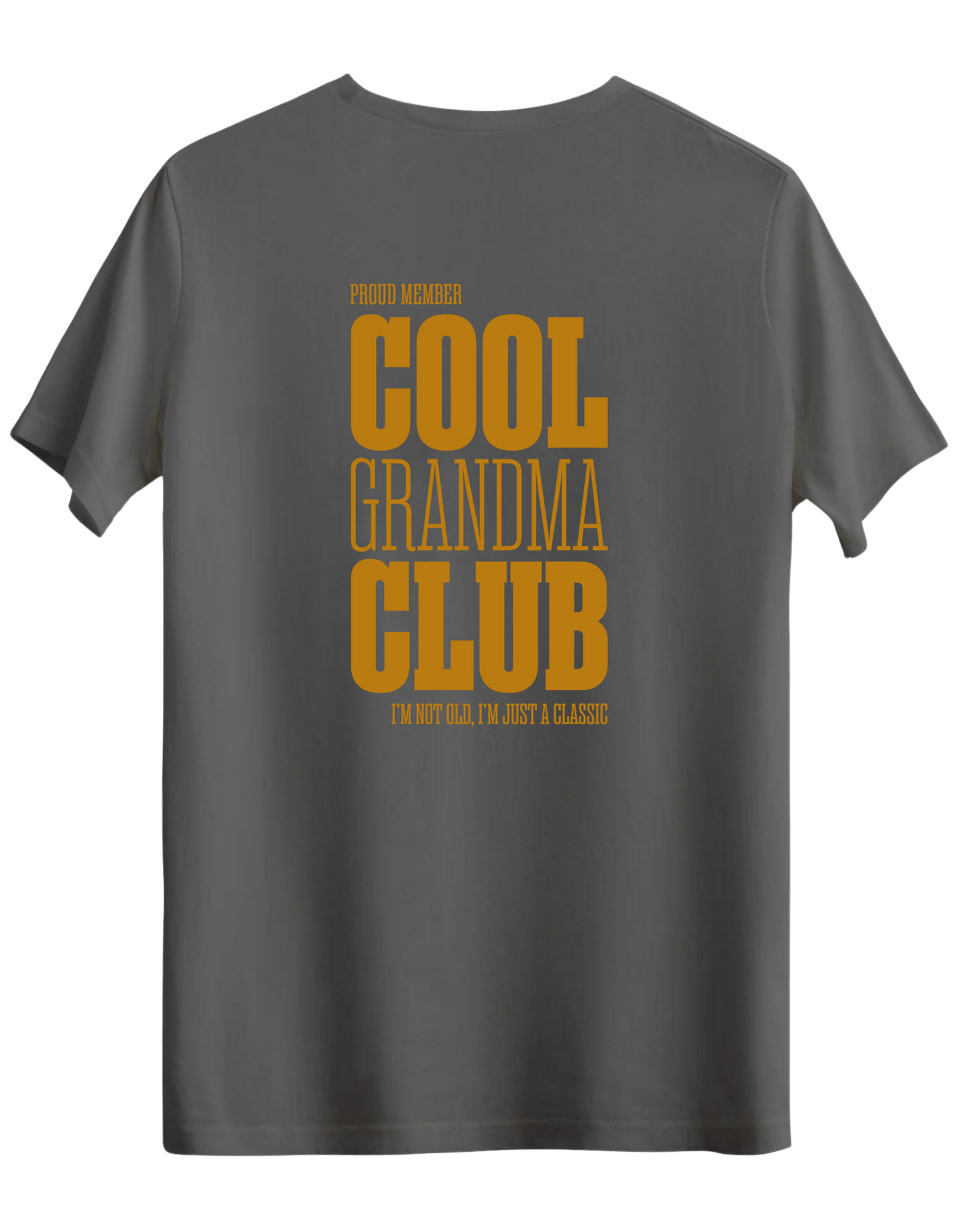 Cool Grandma Club Baskılı Bisiklet Yaka Regular T-shirt