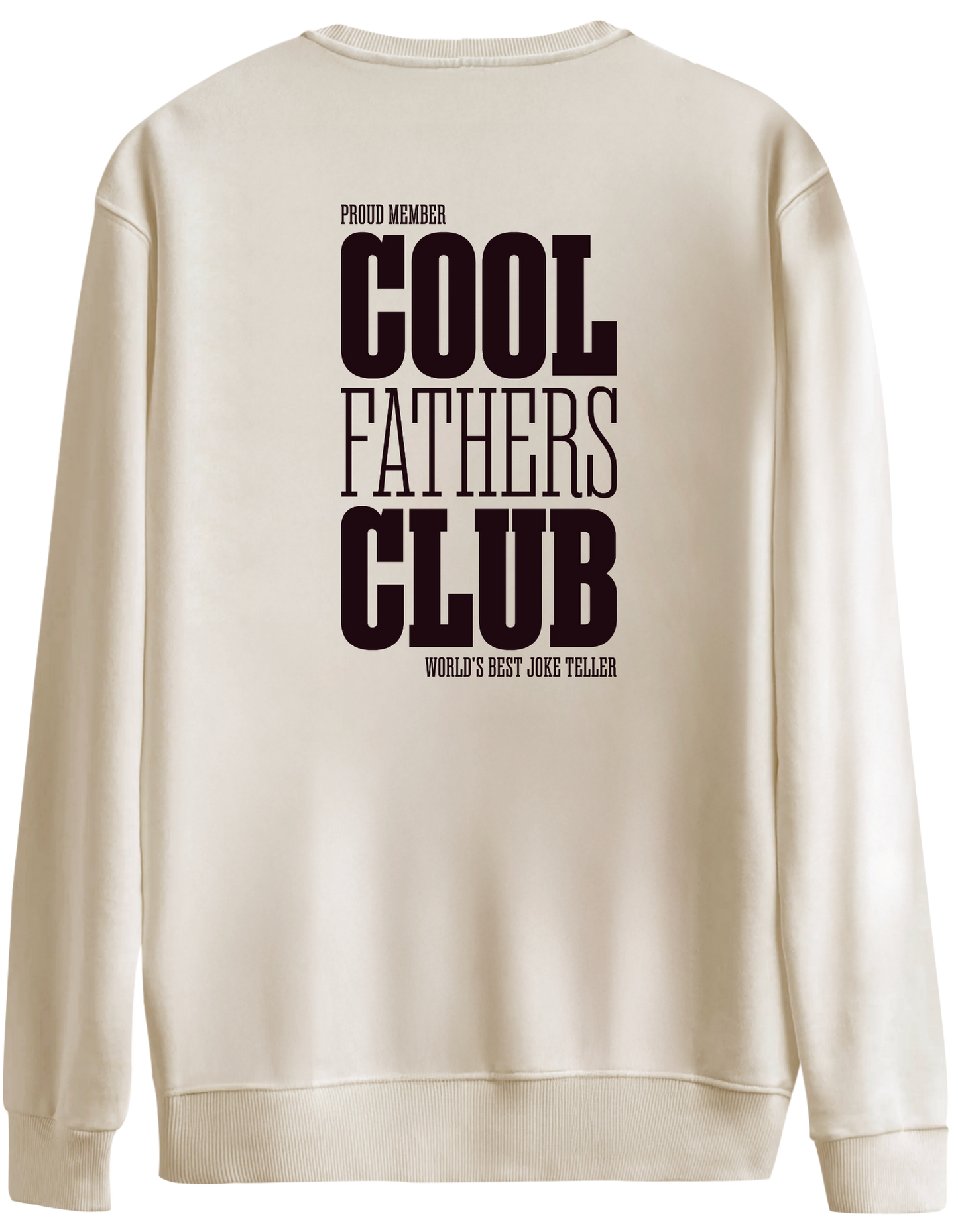 Cool Fathers Club Baskılı Bisiklet Yaka Oversize Sweatshirt