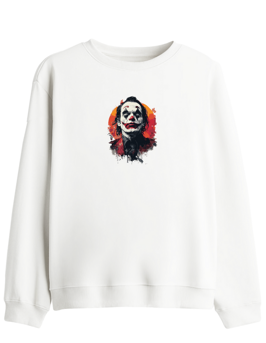 Sadness Baskılı Bisiklet Yaka Sweatshirt