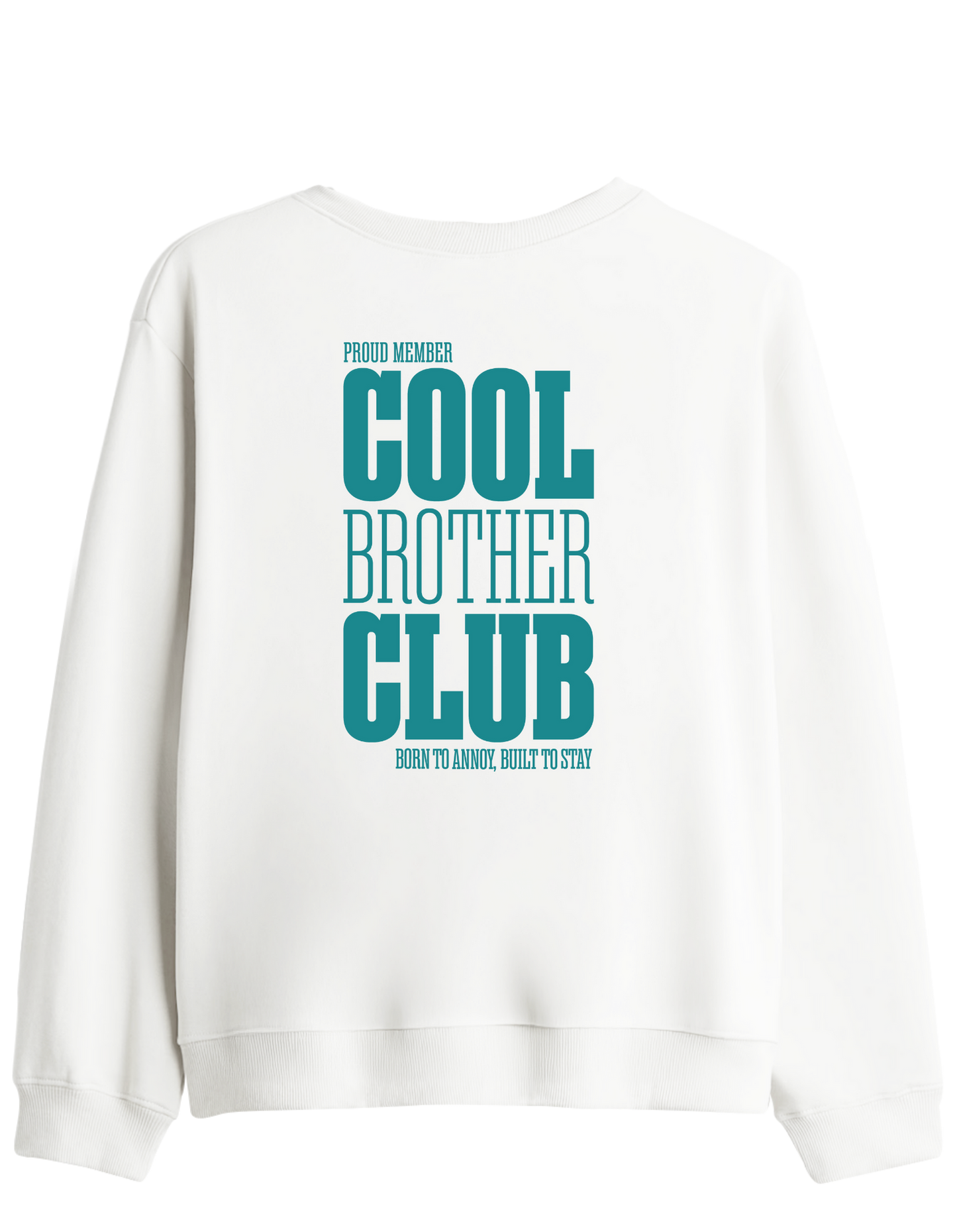 Cool Brother Club Baskılı Bisiklet Yaka Sweatshirt
