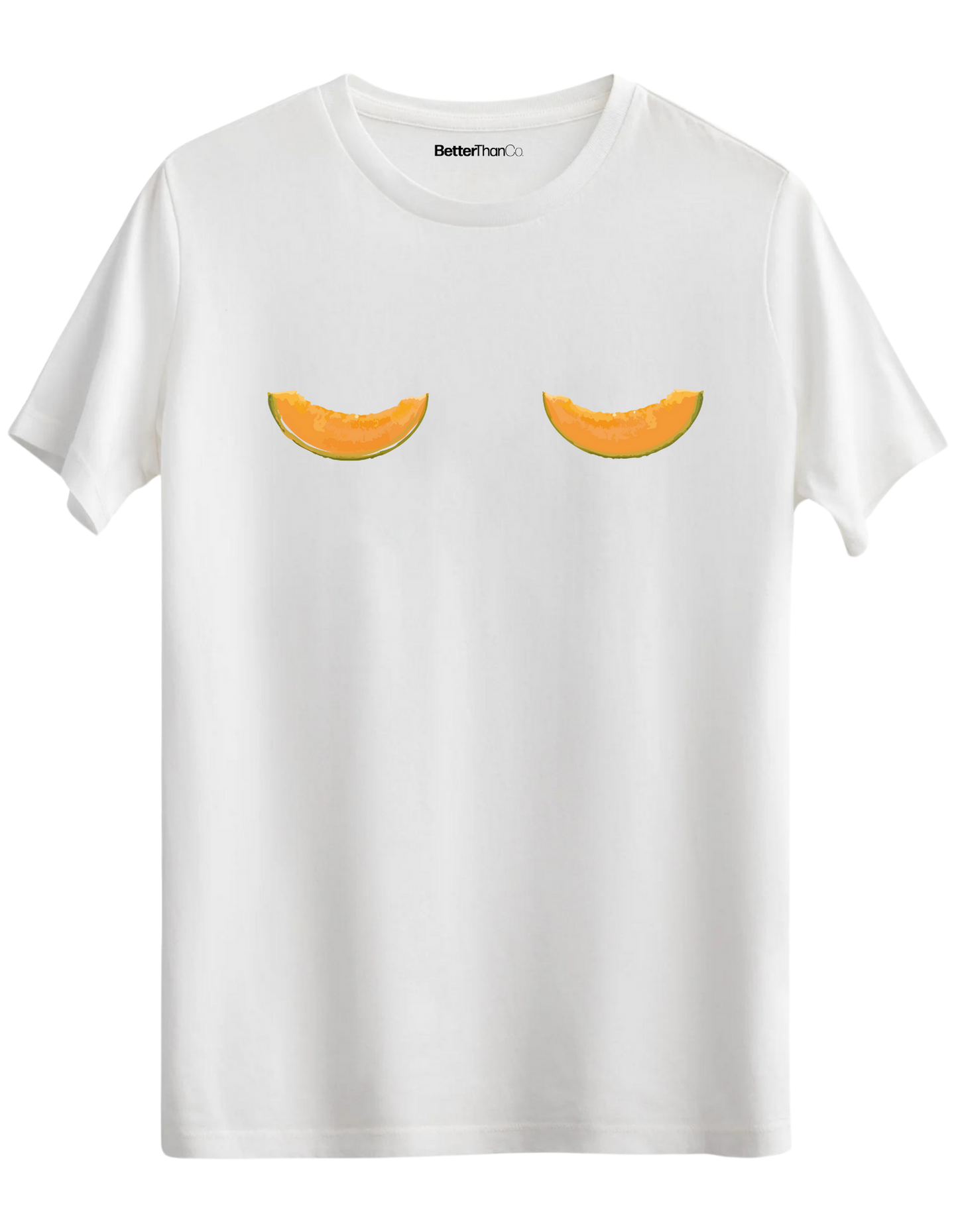 Melon Baskılı Bisiklet Yaka Regular T-shirt