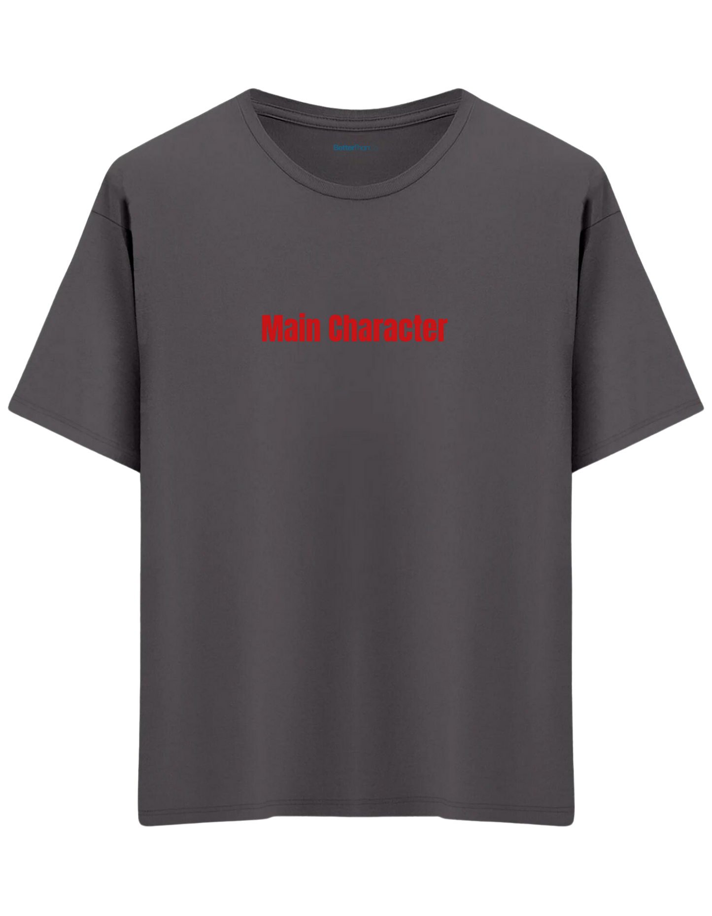 Main Character Baskılı Bisiklet Yaka Oversize T-shirt