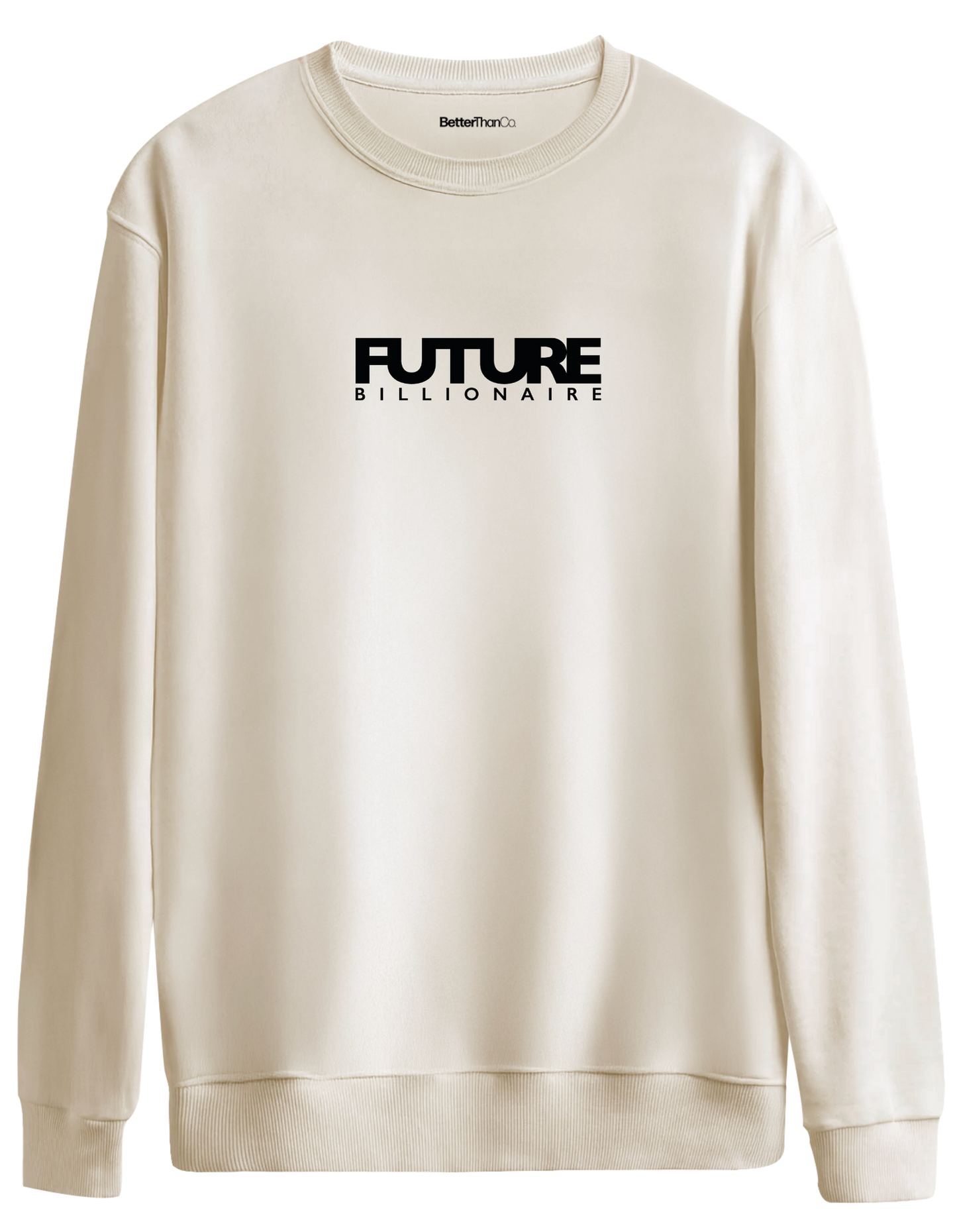 Future Billionaire Baskılı Bisiklet Yaka Oversize Sweatshirt