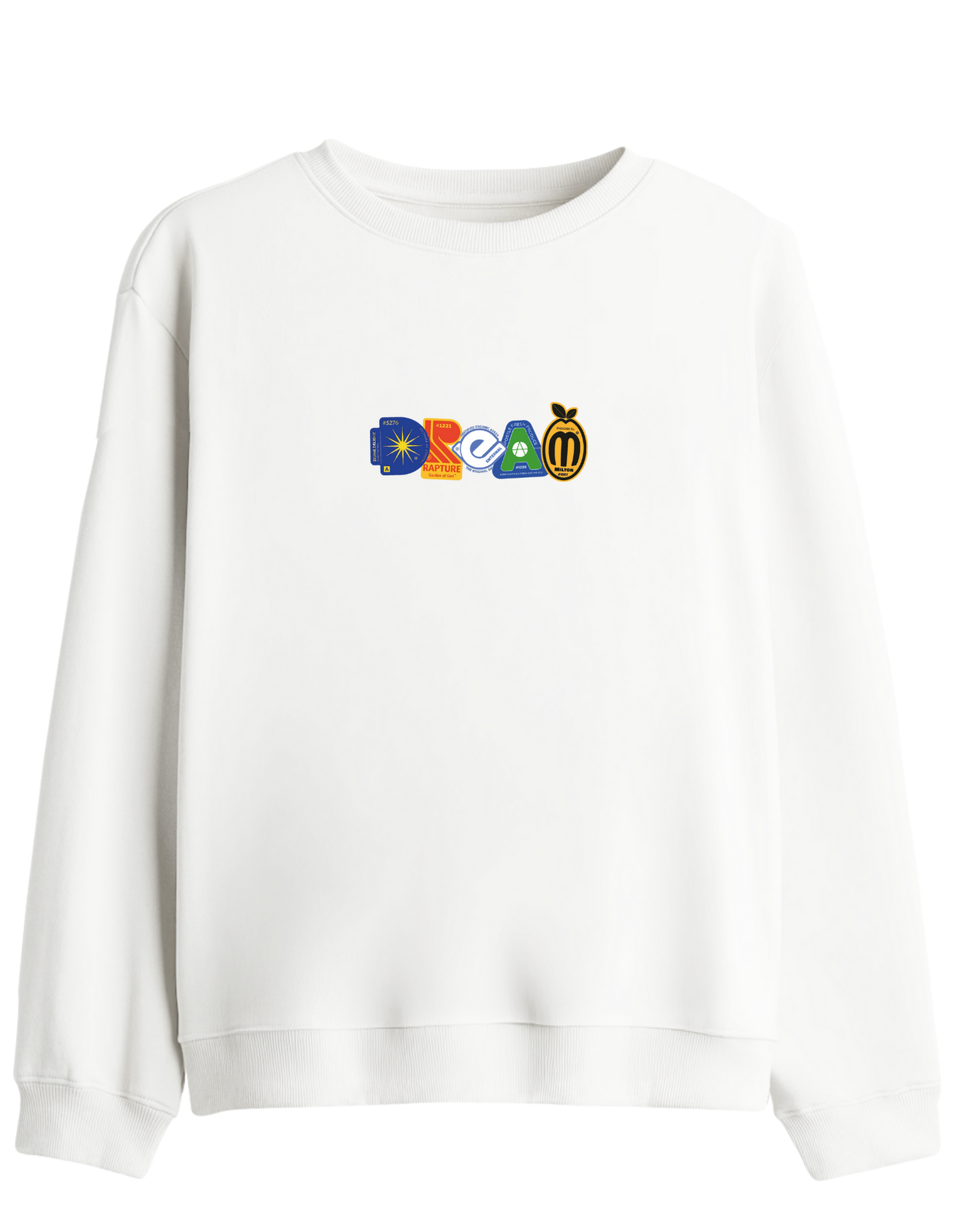 Dream Baskılı Bisiklet Yaka Sweatshirt