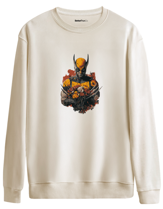 Secret Lover Baskılı Bisiklet Yaka Oversize Sweatshirt