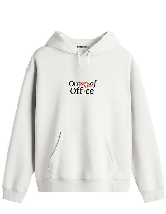 Out Of Office Baskılı Unisex Kapüşonlu Yaka Hoodie