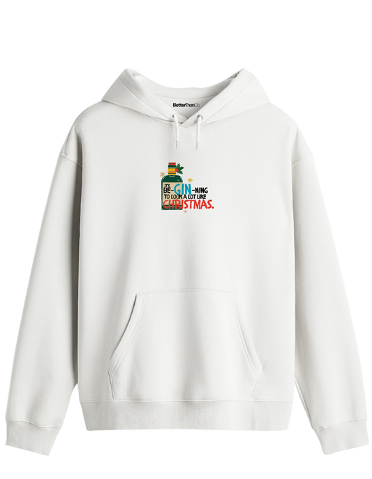 GIN-NING Baskılı Unisex Kapüşonlu Yaka Hoodie