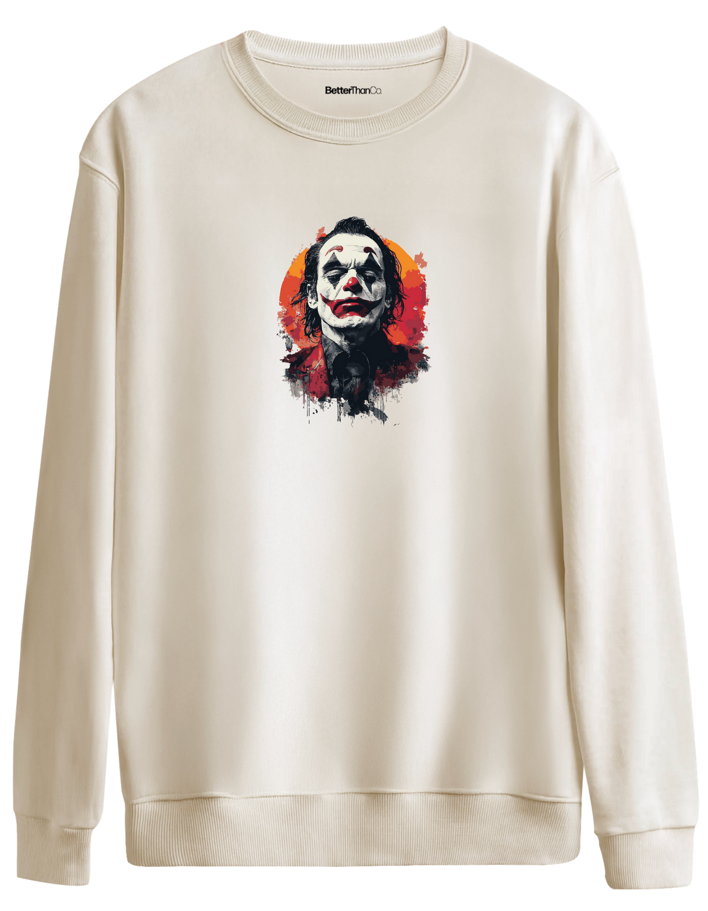 Sadness Baskılı Bisiklet Yaka Oversize Sweatshirt