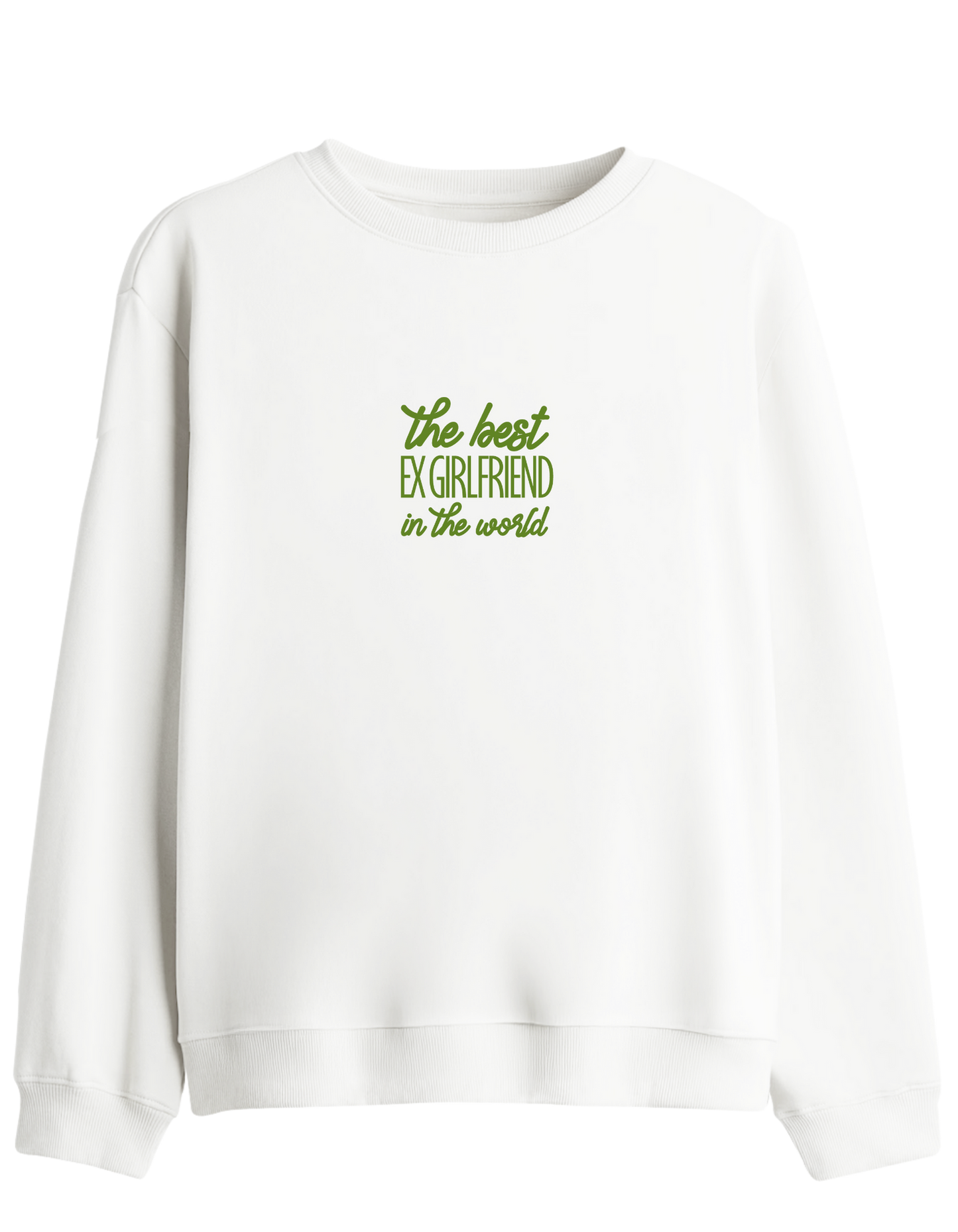 Ex Girlfriend Baskılı Bisiklet Yaka Sweatshirt