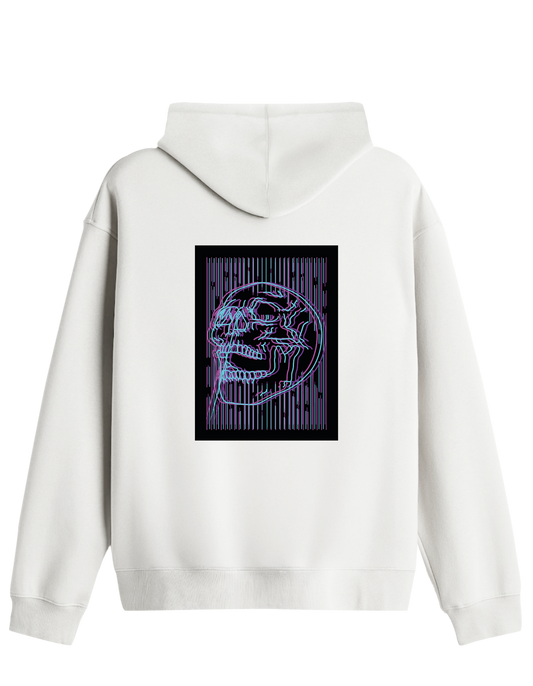 Neon Baskılı Unisex Kapüşonlu Yaka Hoodie
