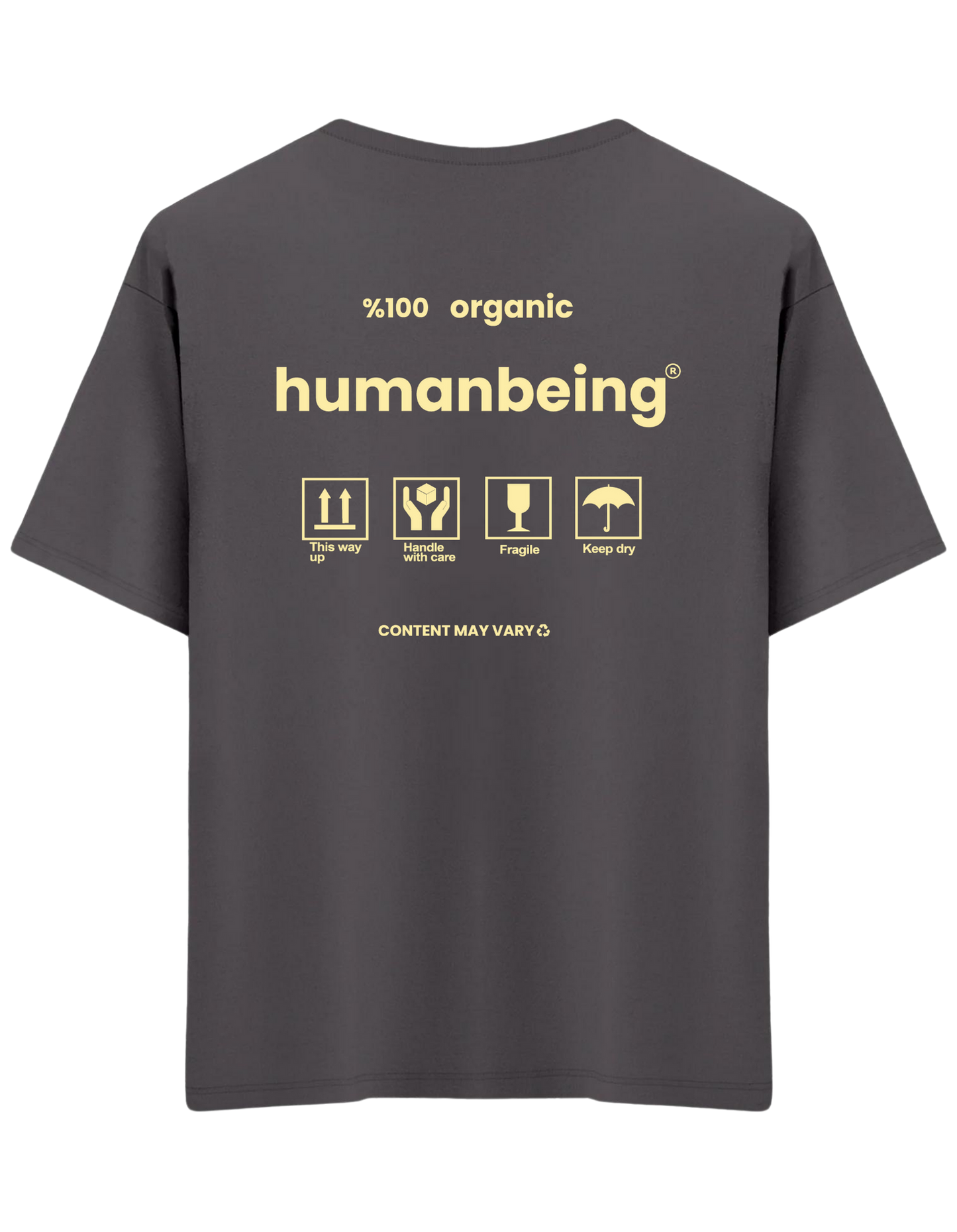 Humanbeing Baskılı Bisiklet Yaka Oversize T-shirt