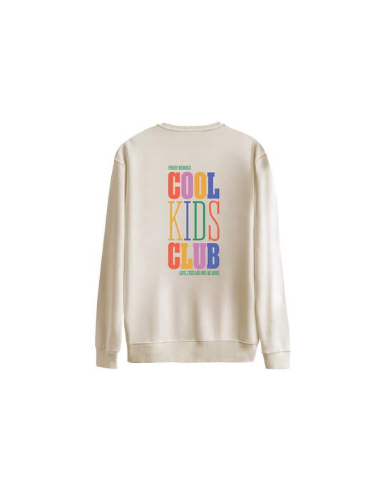 Cool Kids Club Baskılı Oversize Bisiklet Yaka Çocuk Sweatshirt