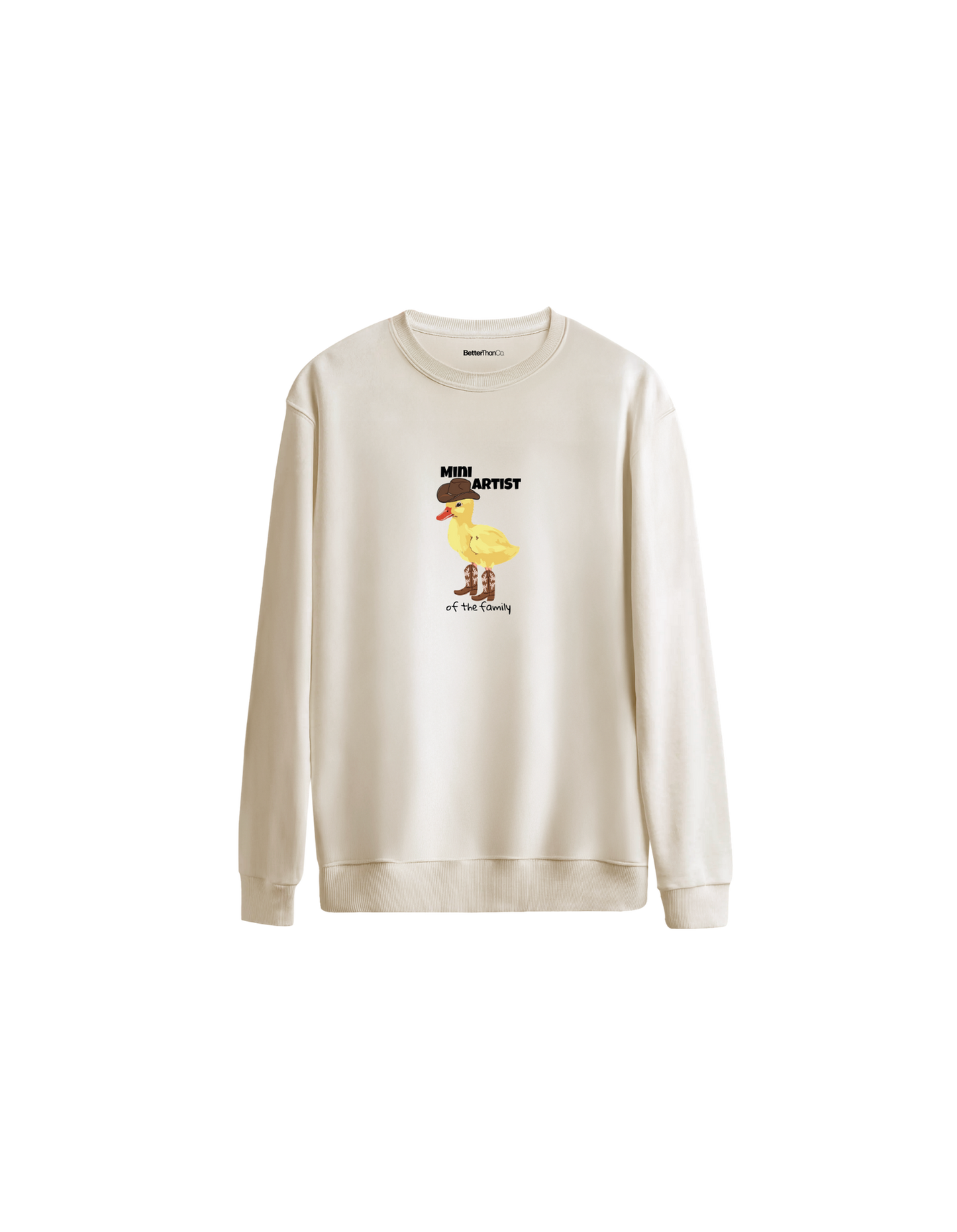 Mini Artist Baskılı Oversize Bisiklet Yaka Çocuk Sweatshirt