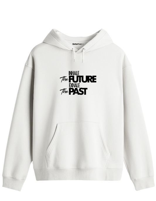 Inhale Exhale Baskılı Unisex Kapüşonlu Yaka Hoodie