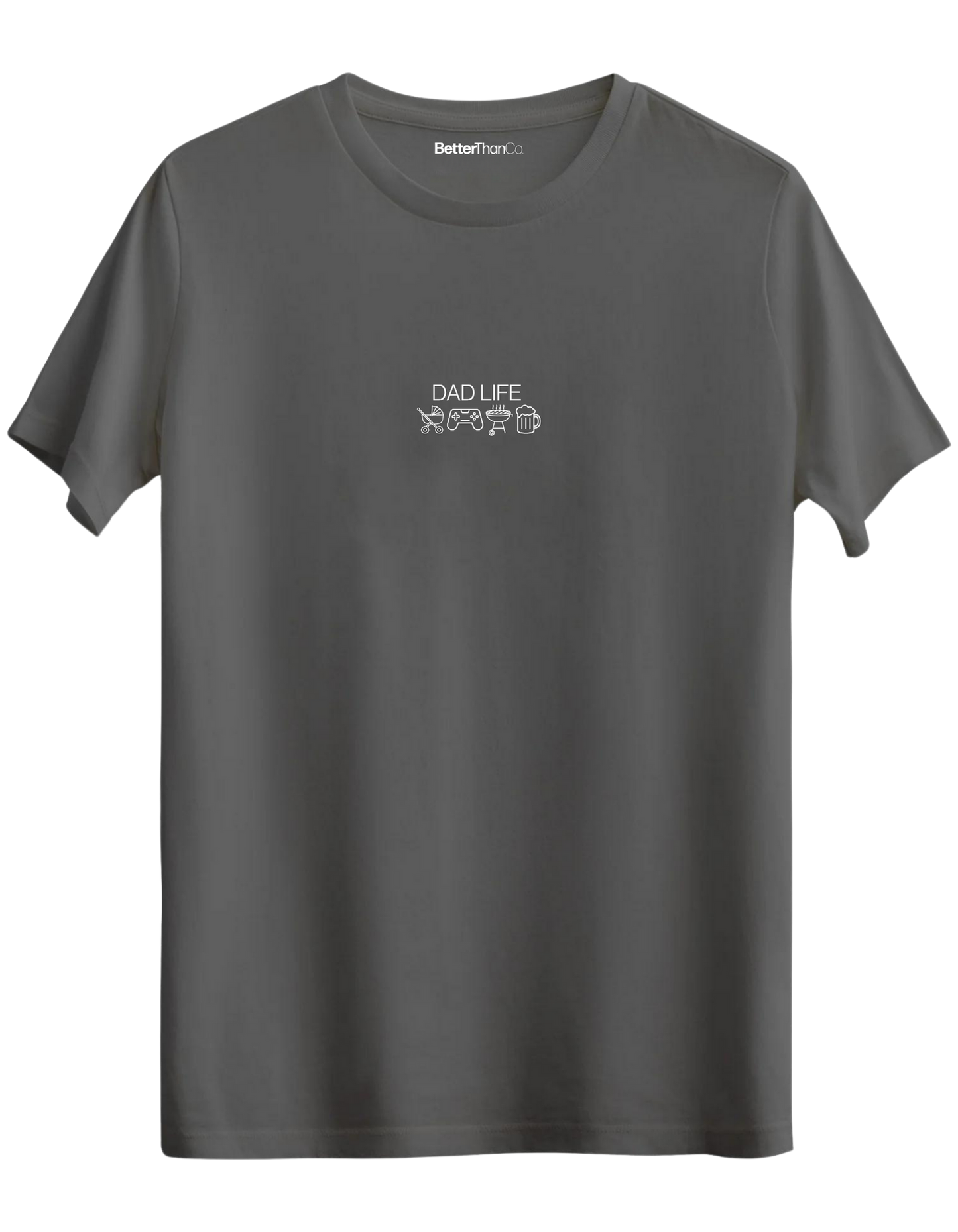 Dad Life Baskılı Bisiklet Yaka Regular T-shirt