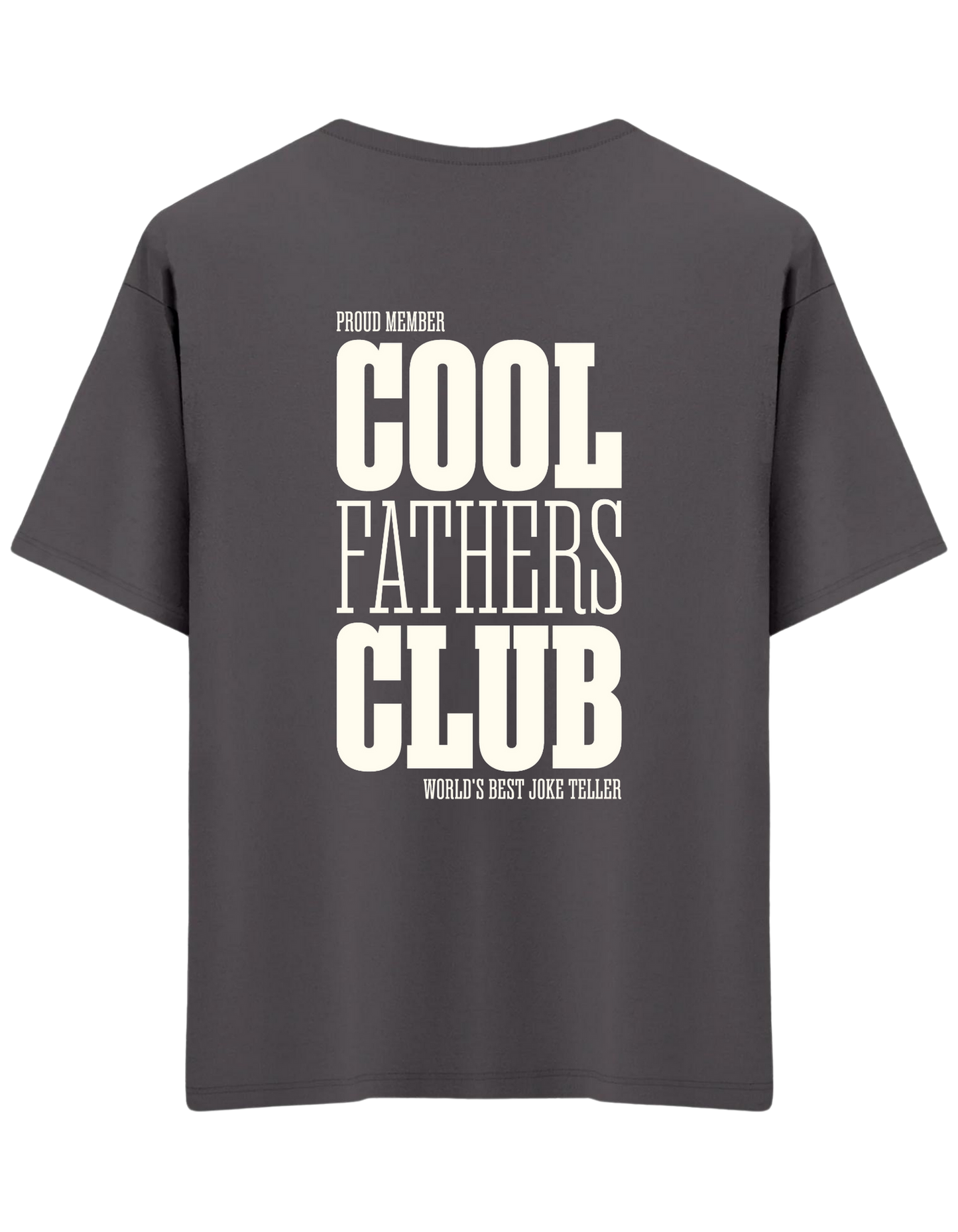 Cool Fathers Club Baskılı Bisiklet Yaka Oversize T-shirt