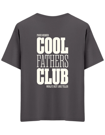 Cool Fathers Club Baskılı Bisiklet Yaka Oversize T-shirt