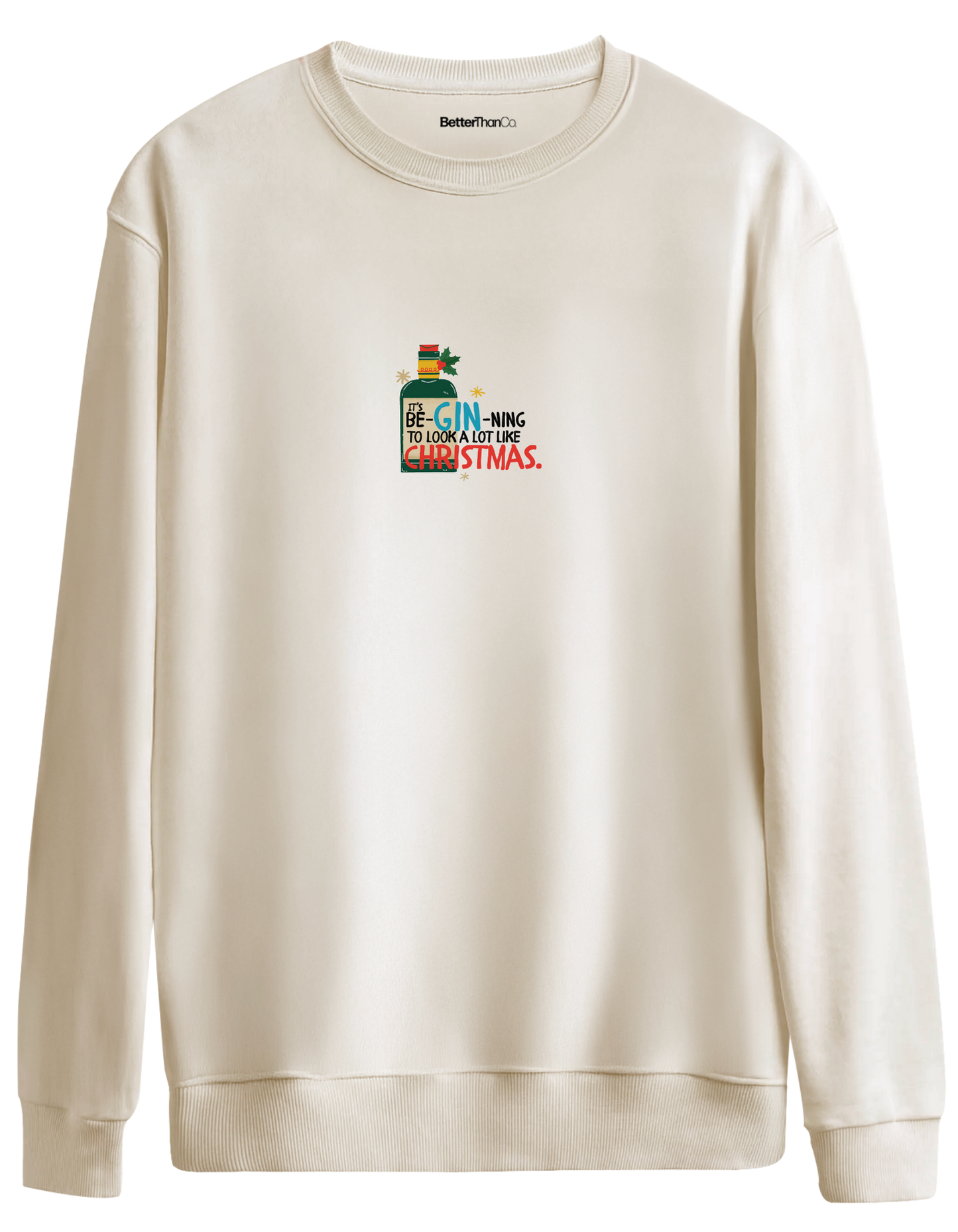 GIN_NING Baskılı Bisiklet Yaka Oversize Sweatshirt