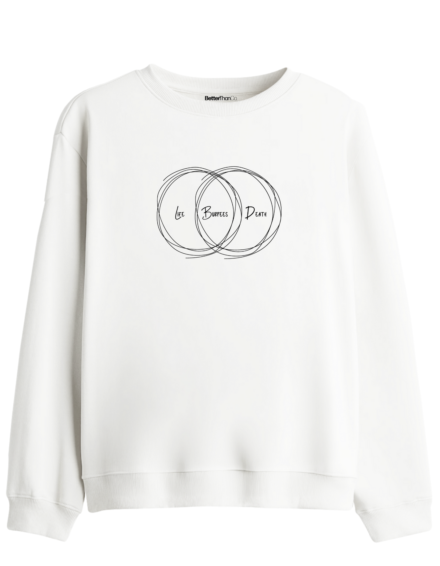 Burpees Baskılı Bisiklet Yaka Sweatshirt