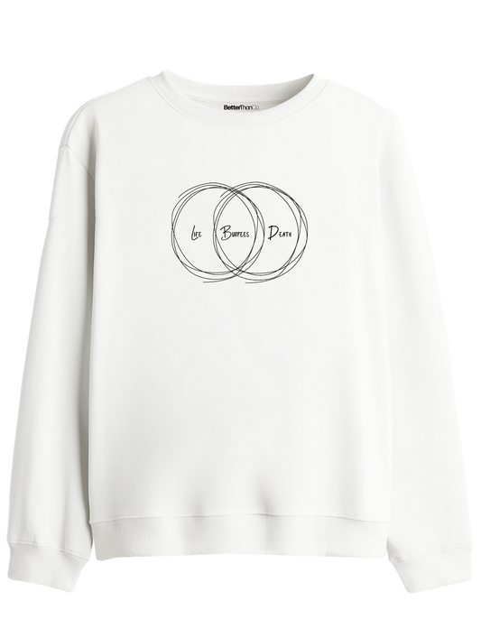 Burpees Baskılı Bisiklet Yaka Sweatshirt