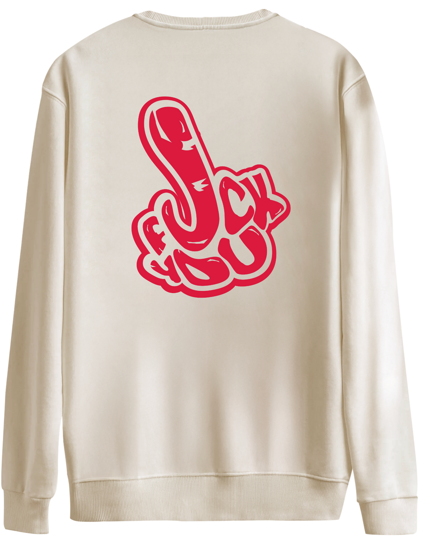 You Know Baskılı Bisiklet Yaka Oversize Sweatshirt