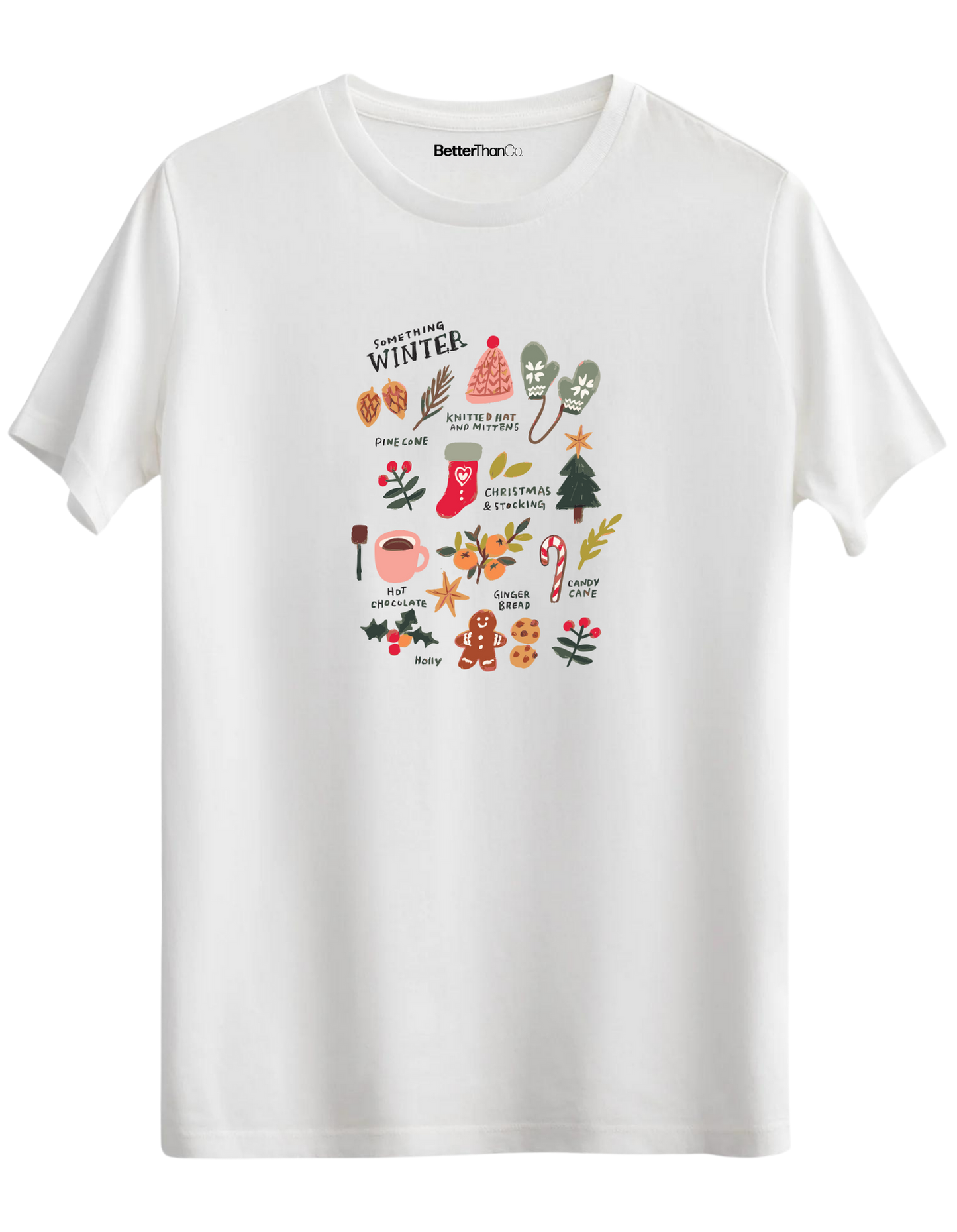 Winter Baskılı Bisiklet Yaka Regular T-shirt
