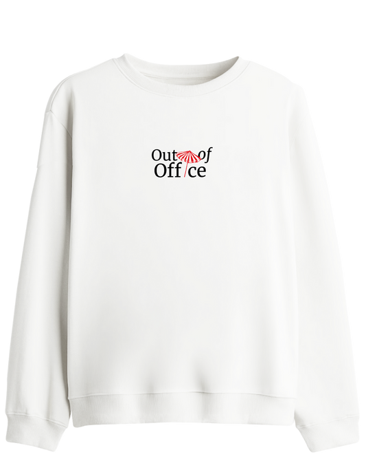 Out Of Office Baskılı Bisiklet Yaka Sweatshirt