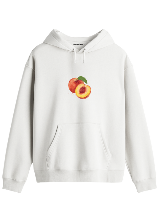 Peach Baskılı Unisex Kapüşonlu Yaka Hoodie