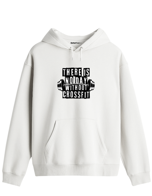 Crossfit Baskılı Unisex Kapüşonlu Yaka Hoodie