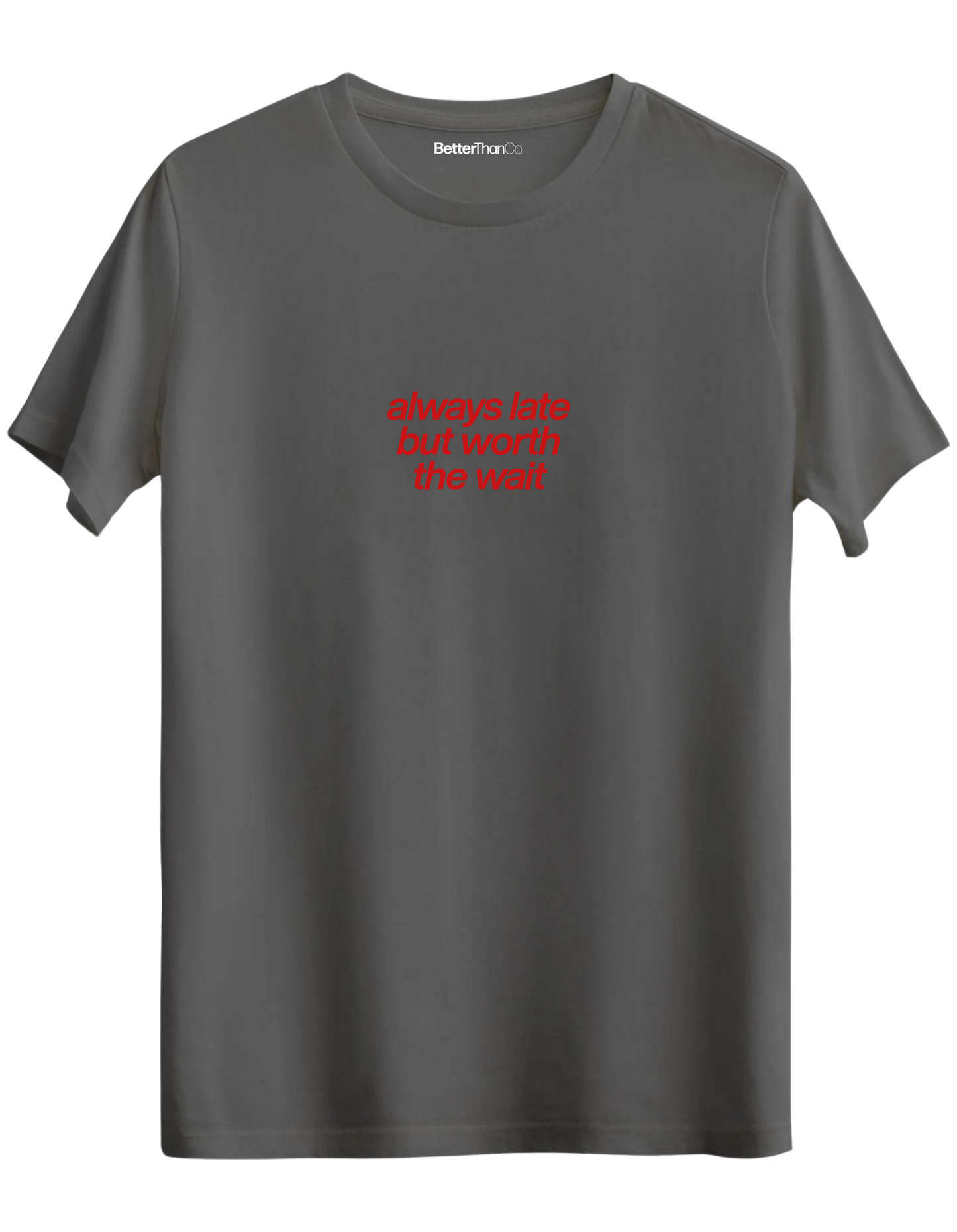 Always Late Baskılı Bisiklet Yaka Regular T-shirt