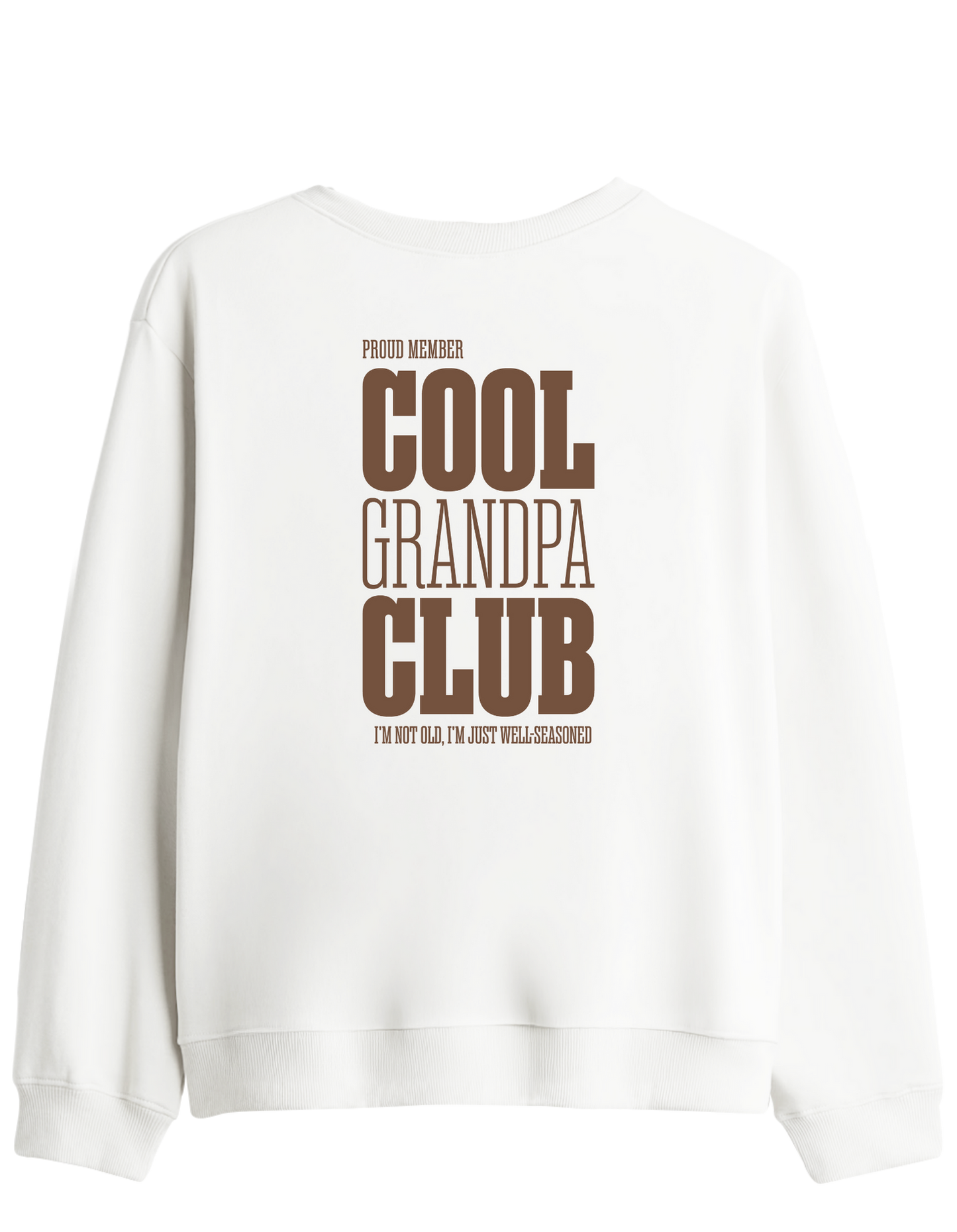 Cool Grandpa Club Baskılı Bisiklet Yaka Sweatshirt