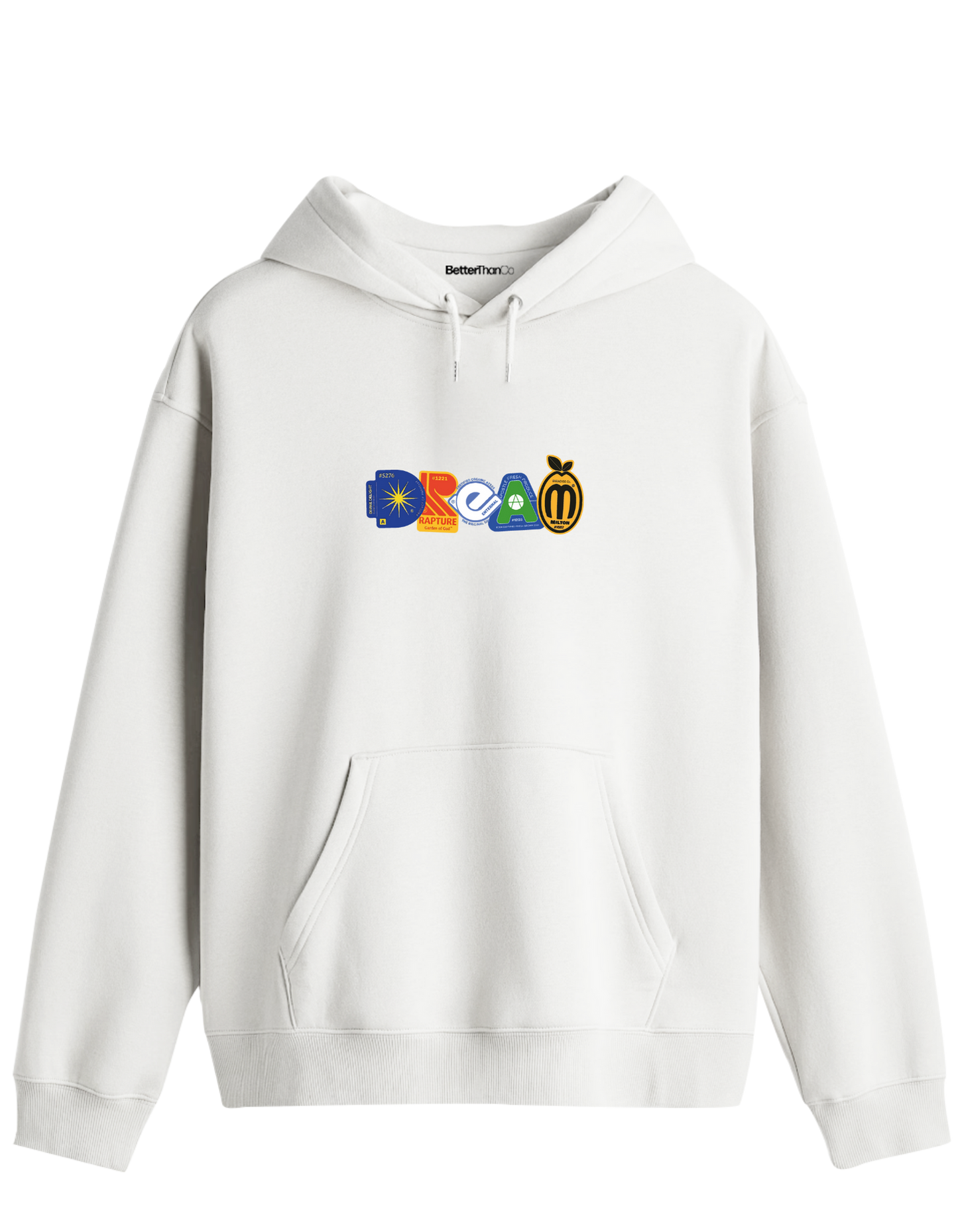 Dream Baskılı Unisex Kapüşonlu Yaka Hoodie
