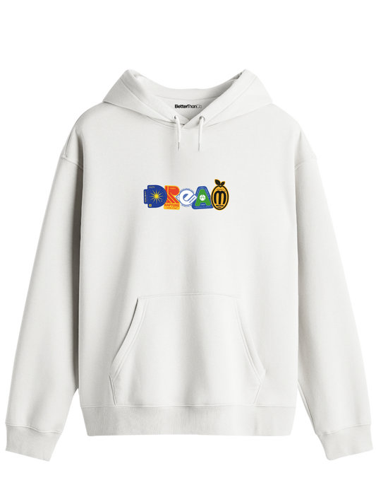 Dream Baskılı Unisex Kapüşonlu Yaka Hoodie