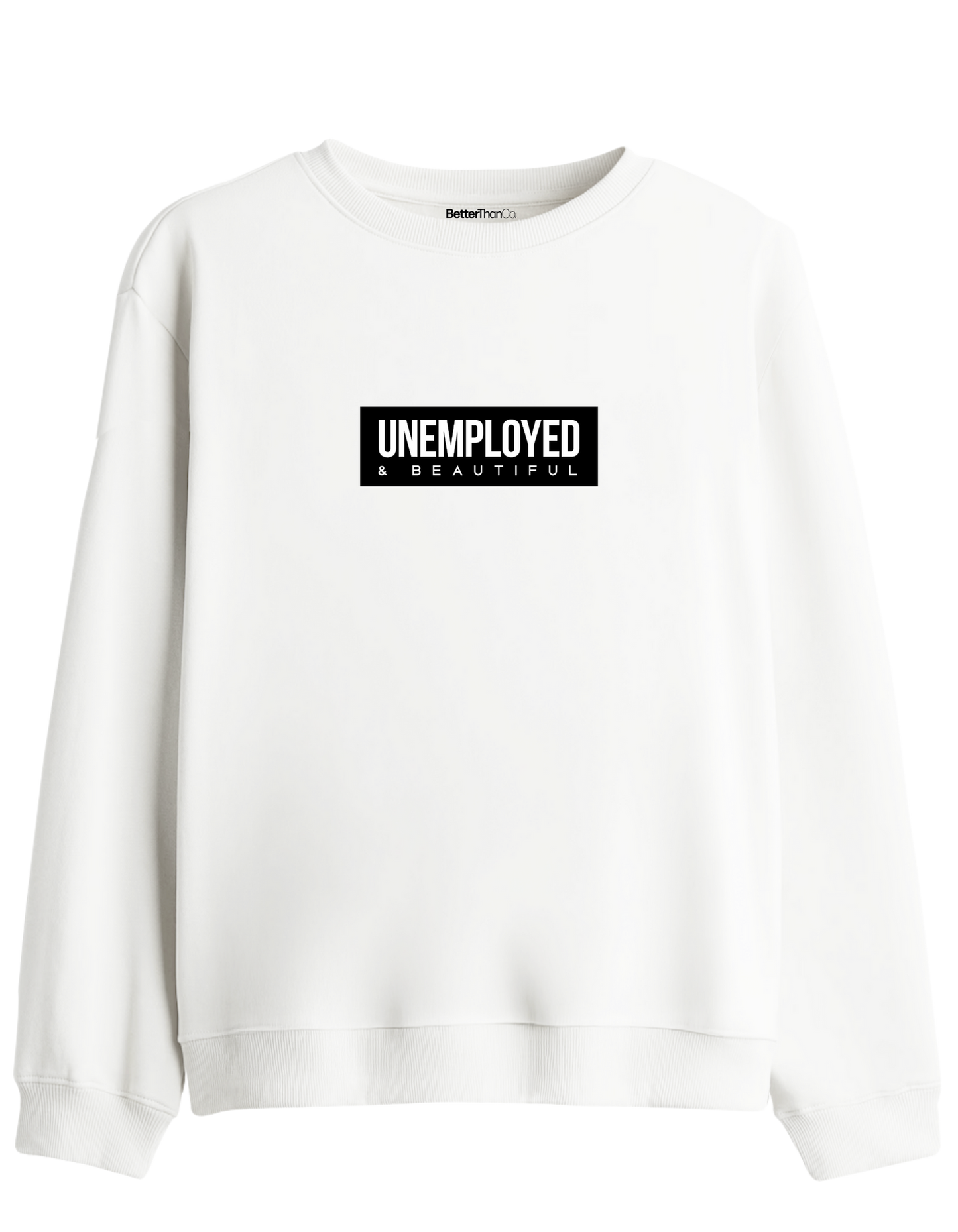 Unemployed Baskılı Bisiklet Yaka Sweatshirt