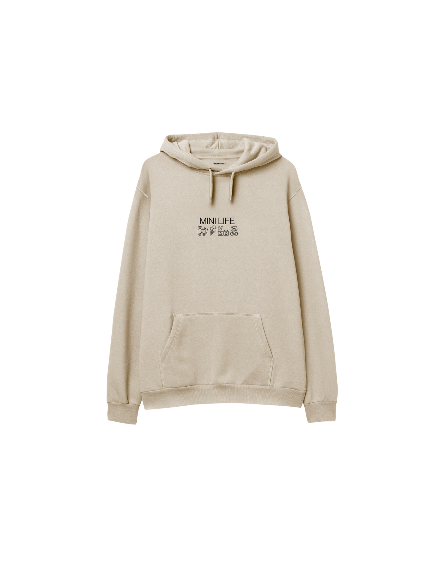 Mini Life Baskılı Oversize Kapüşonlu Çocuk Hoodie
