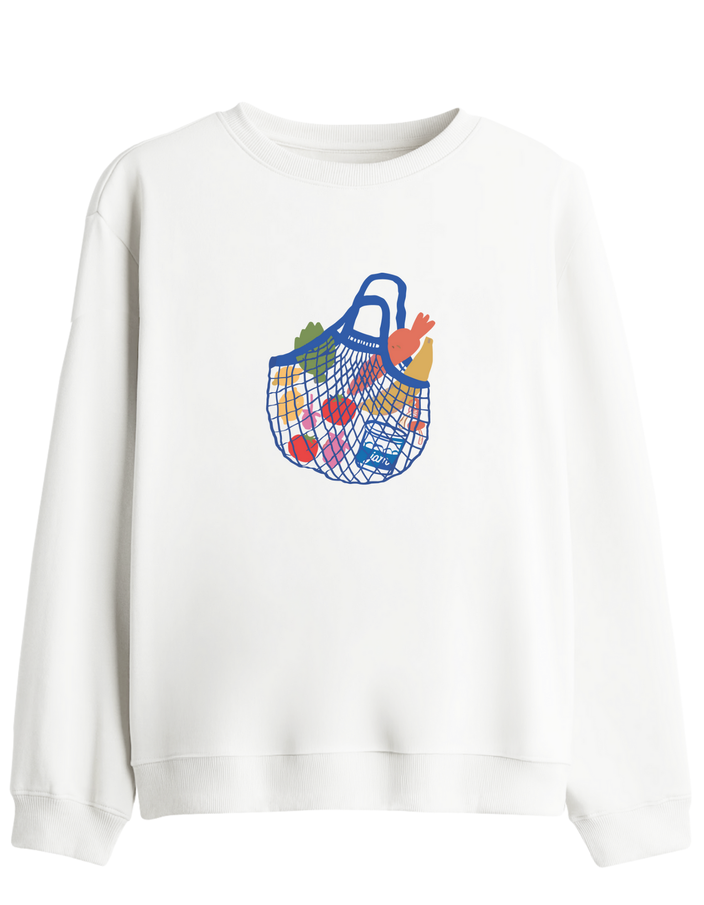 Local Bag Baskılı Bisiklet Yaka Sweatshirt