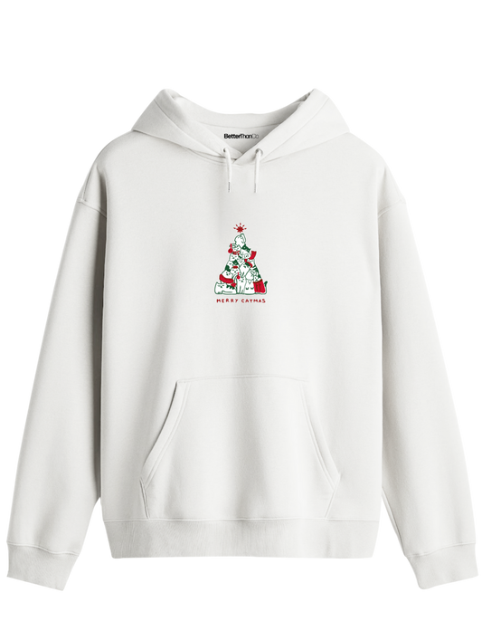 Catmas Baskılı Unisex Kapüşonlu Yaka Hoodie
