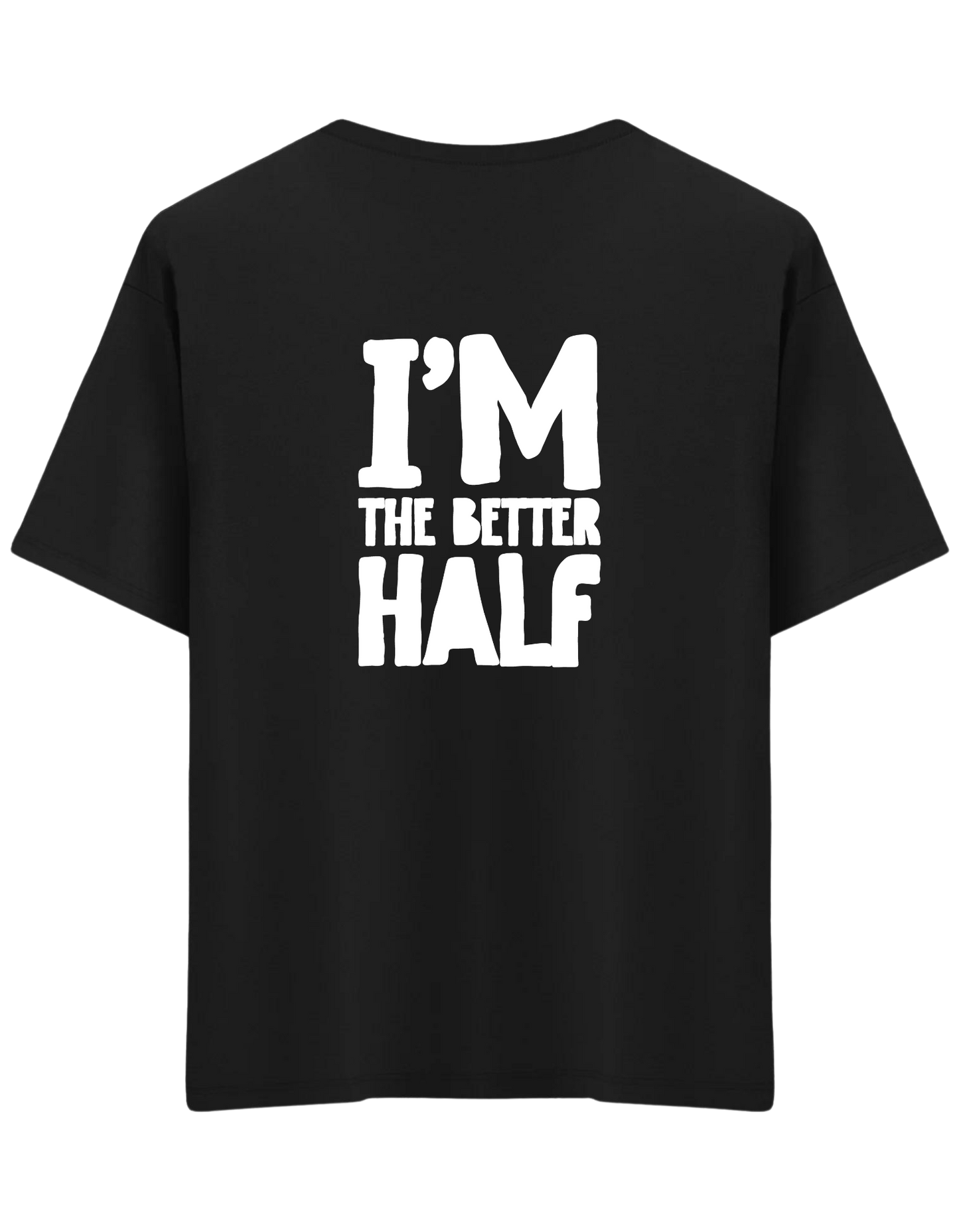 The Better Half Baskılı Bisiklet Yaka Oversize T-shirt