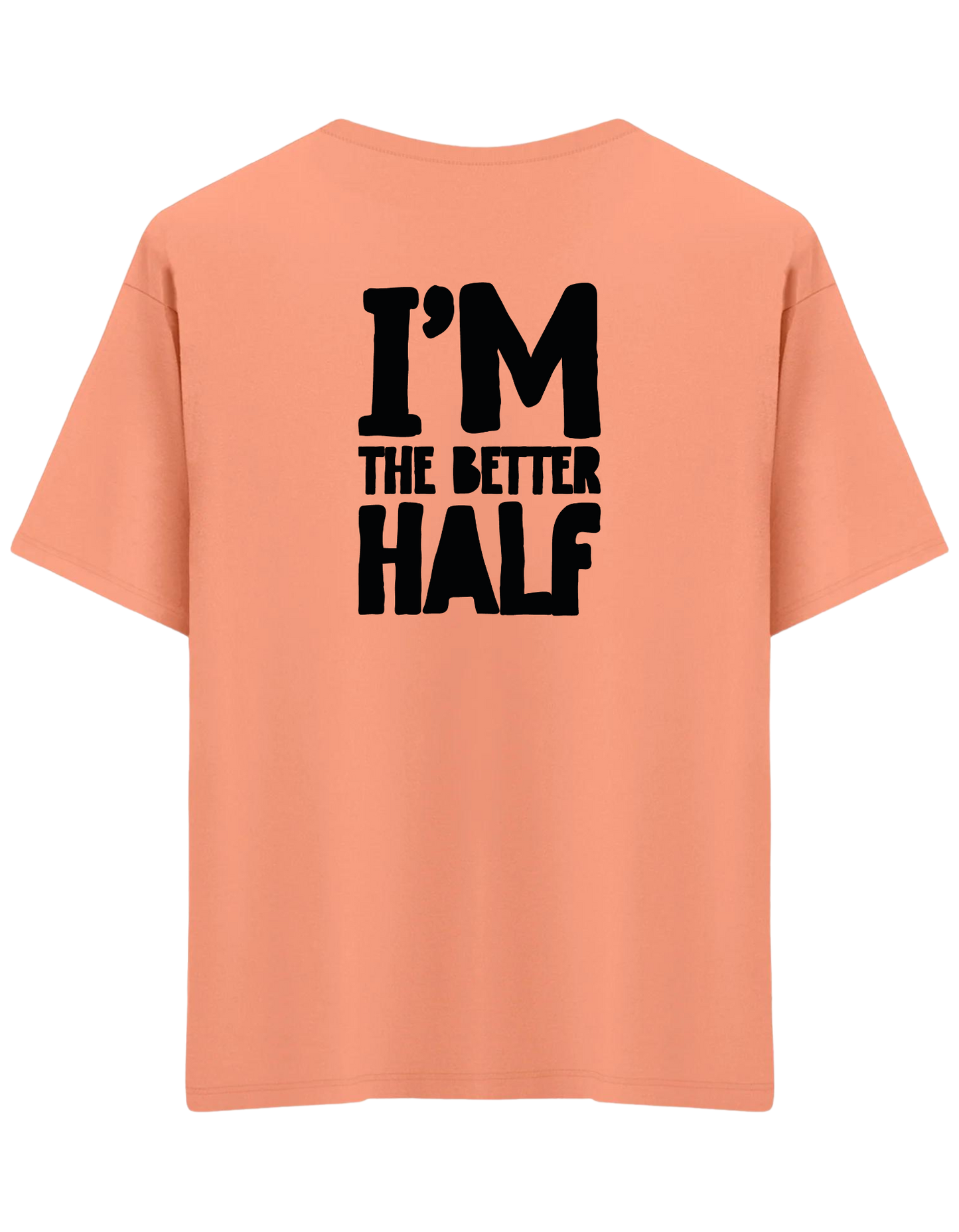 The Better Half Baskılı Bisiklet Yaka Oversize T-shirt