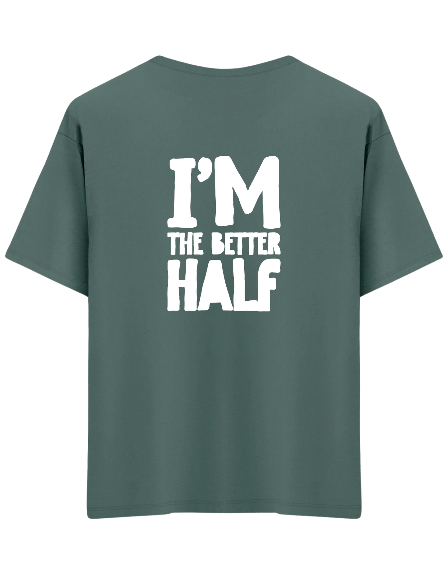 The Better Half Baskılı Bisiklet Yaka Oversize T-shirt